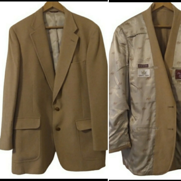 Vintage Jos A. Banks 100% Camel Hair  Premier Collection Jacket, Size: 4… - Picture 8 of 16